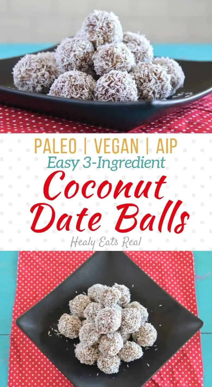 Easy No Bake Coconut Date Balls (Paleo, Vegan & AIP)