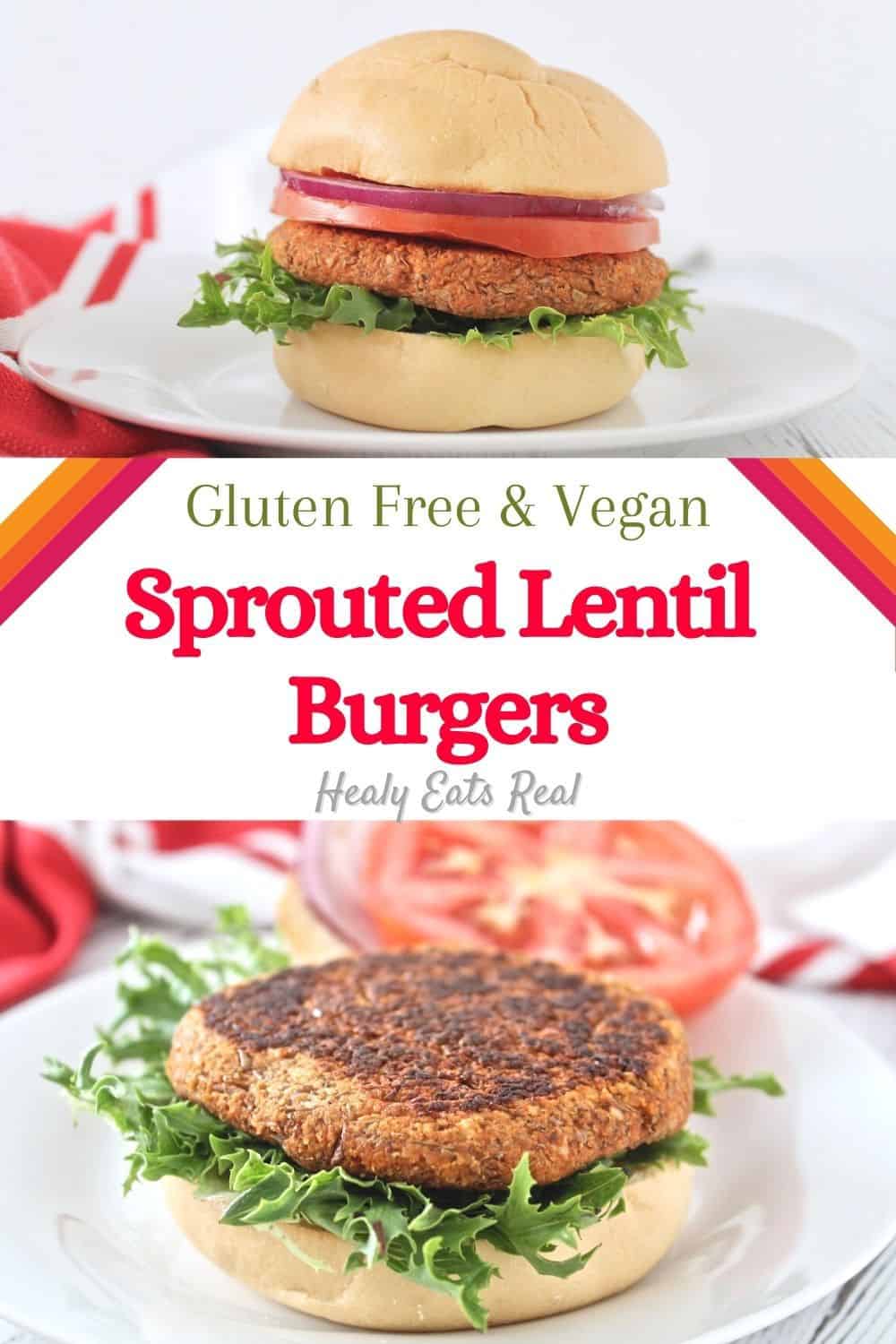 Sprouted Lentil Burgers (Vegan & Gluten-Free)