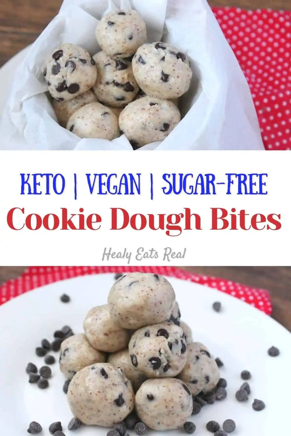 Keto Cookie Dough Fat Bombs with 4 Ingredients (Vegan & Sugar-Free)