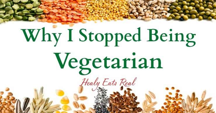 A graphic with why I stopped being vegetarian written in the middle