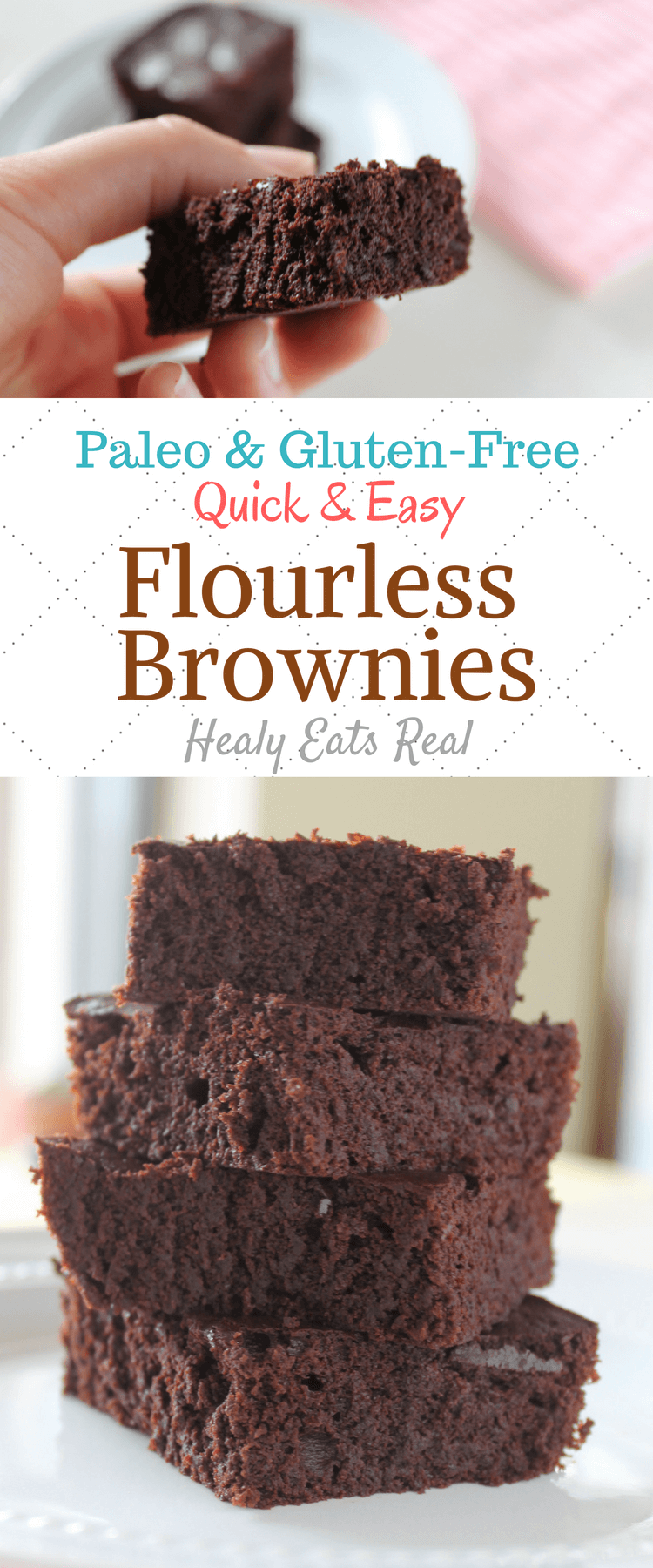 Amazing Healthy Flourless Brownies (Keto, Paleo, Gluten-Free)