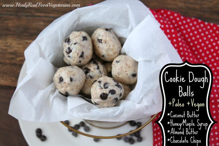 A bowl of paleo cookie dough balls
