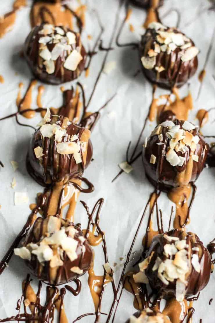 Samoa truffles drizzled with chocolate and caramel