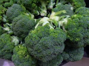 A close up shot of green broccoli