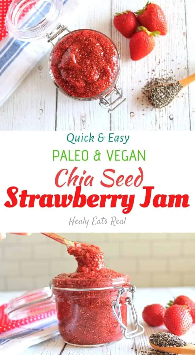 Quick Chia Strawberry Jam Recipe (Paleo & Vegan)