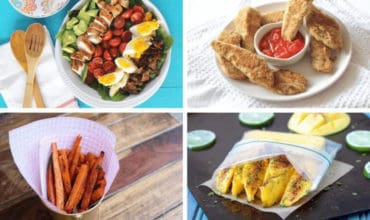 A collage image of four Healthy Picnic Recipes