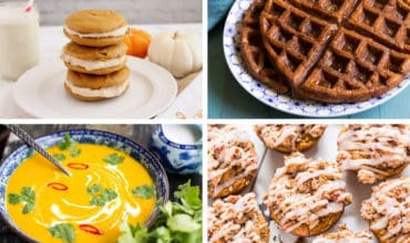 Collage of different healthy paleo pumpkin recipes