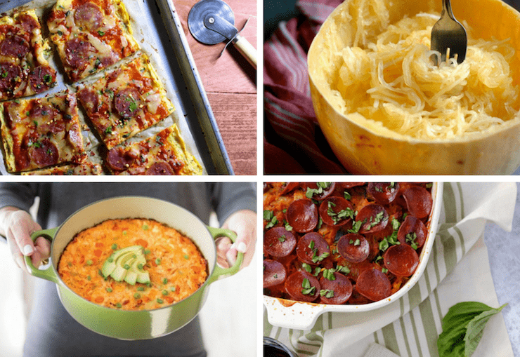 Collage of healthy spaghetti squash recipes