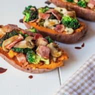 Bacon & Broccoli Stuffed Sweet Potatoes (Paleo)