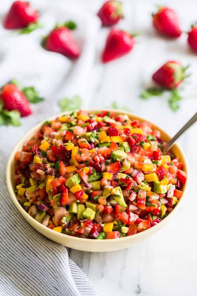 strawberry mango avocado salsa