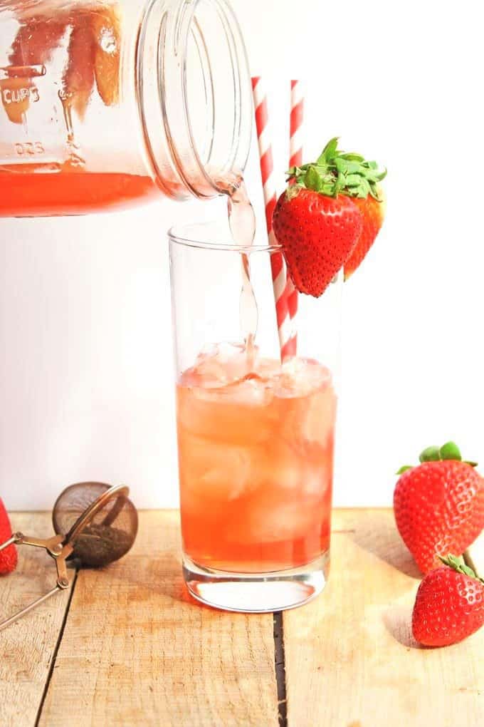 strawberry nettle iced tea