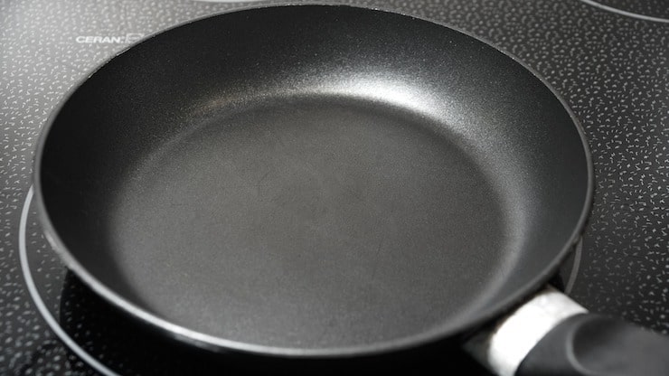 Non-Stick Teflon Pan on a stove