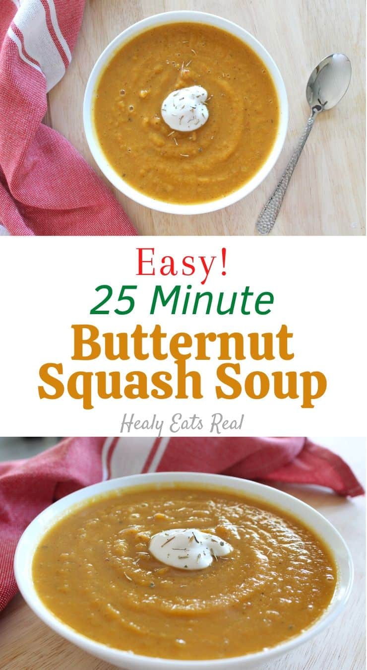 Easy Butternut Squash Soup Recipe (Paleo, Whole30 & Vegan)