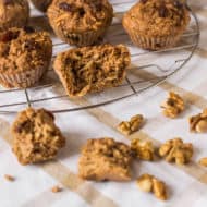 Healthy Spiced Gluten Free Apple Muffins (Paleo & Sugar Free)