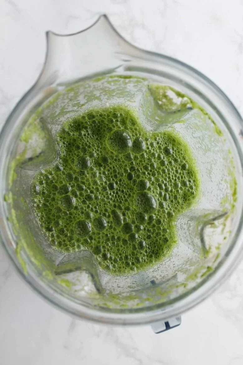 First watch kale tonic in a blender.